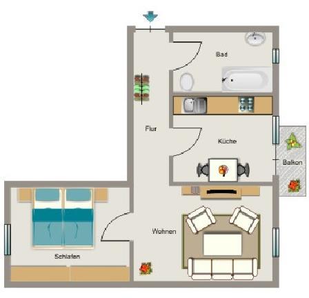 Etagenwohnung Essen Stadtbezirk IV - 2.5 Zimmer, 47 m&sup2;, 511&euro; | Angebot:25845035