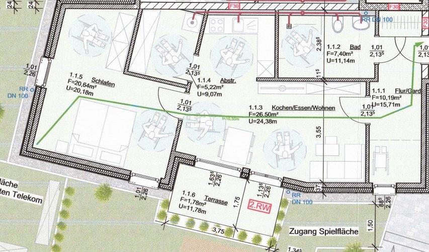 Erdgeschoßwohnung Issum - 2 Zimmer, 72 m&sup2;, 431&euro; | Angebot:26550128