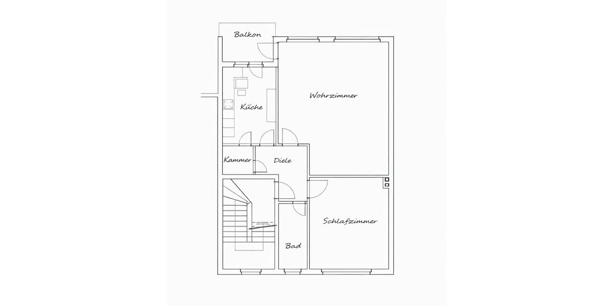 Etagenwohnung Duisburg - 2 Zimmer, 75 m&sup2;, 825&euro; | Angebot:25806782
