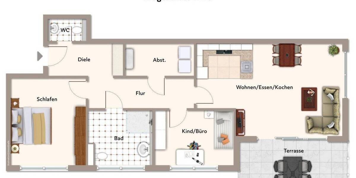 Etagenwohnung Kamp-Lintfort Stadtkern - 3 Zimmer, 98 m&sup2;, 376.000&euro; | Angebot:26741809