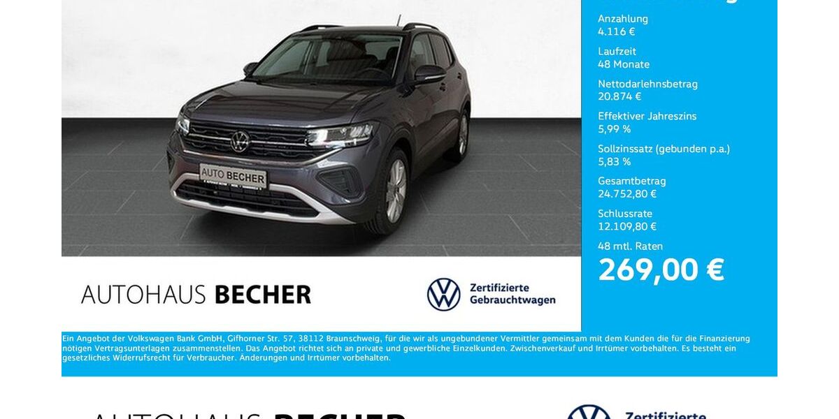 VW T-Cross 13.284 km 24.990 &euro; Wesel 46485