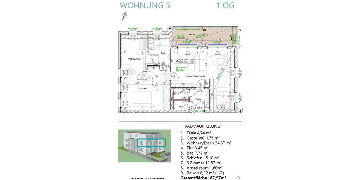 Erdgeschoßwohnung Duisburg Baerl - 3 Zimmer, 95 m&sup2;, 1.425&euro; | Angebot:24659868