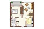 Etagenwohnung Krefeld Fischeln - 2 Zimmer, 56 m&sup2;, 539&euro; | Angebot:26666185