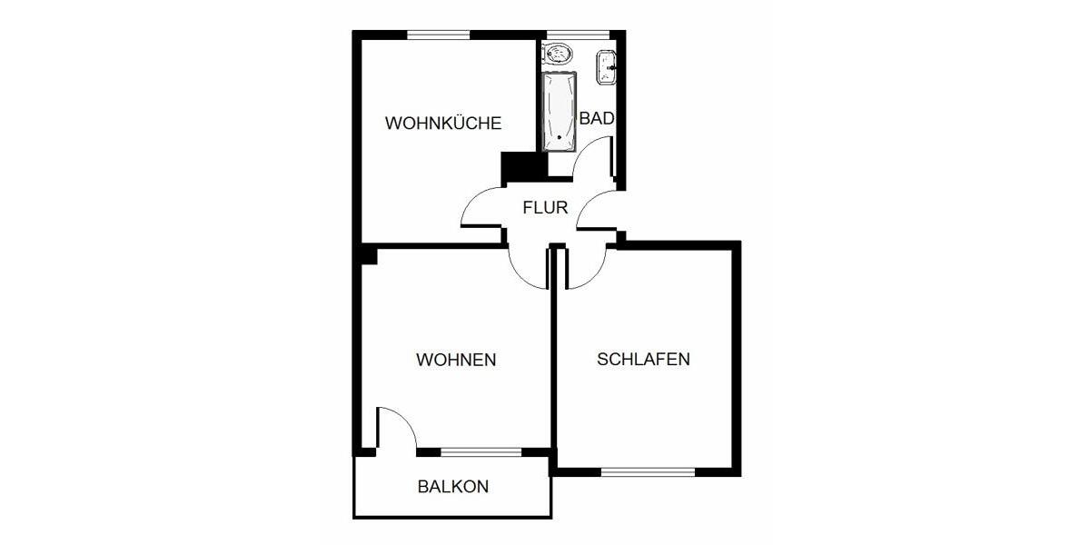 Erdgeschoßwohnung Essen Stadtbezirk VI - 2.5 Zimmer, 63 m&sup2;, 629&euro; | Angebot:26694869