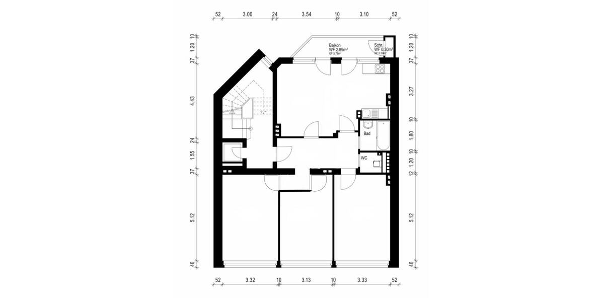 Etagenwohnung Düsseldorf Friedrichstadt - 4 Zimmer, 90 m&sup2;, 479.000&euro; | Angebot:26731065