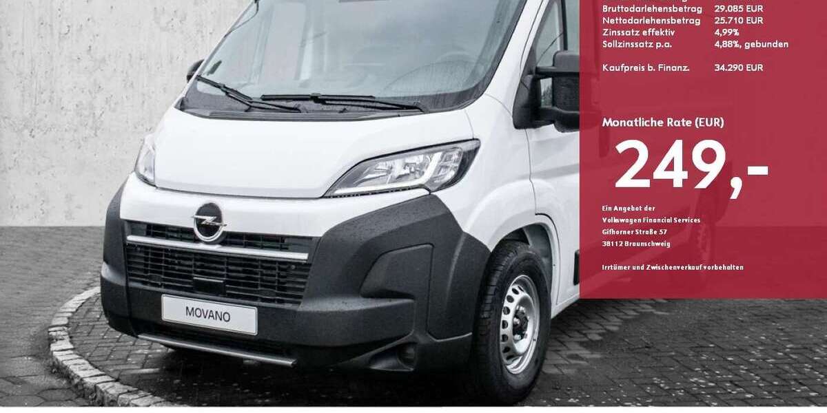 Opel Movano 8.500 km 32.990 &euro; Kaarst 41564