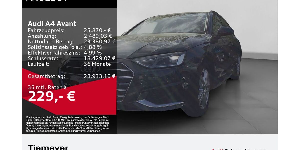 Audi A4 62.257 km 25.870 &euro; Oberhausen 46047