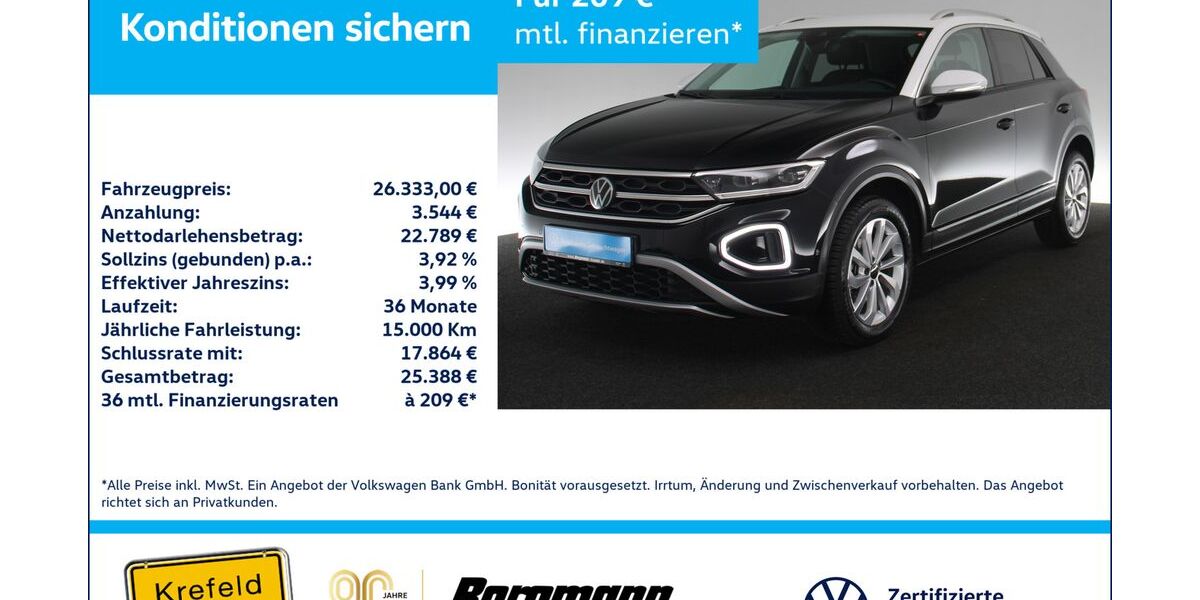 VW T-Roc 23.958 km 26.333 &euro; Krefeld 47803