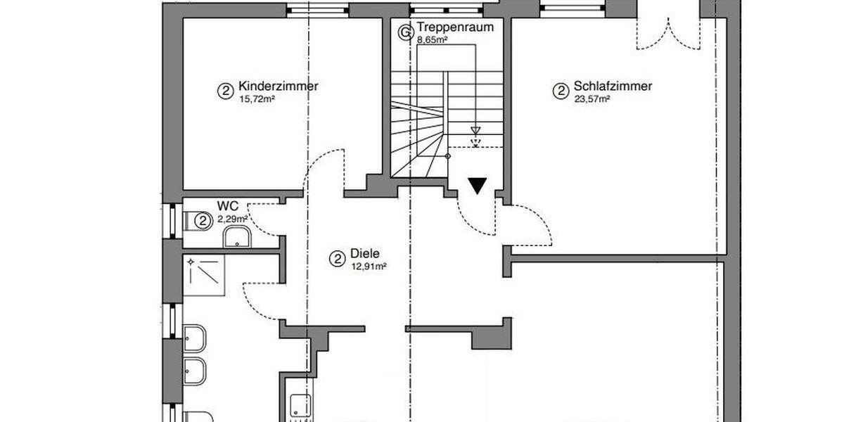 Etagenwohnung Mülheim an der Ruhr Broich - 3.5 Zimmer, 106 m&sup2;, 1.800&euro; | Angebot:25994042