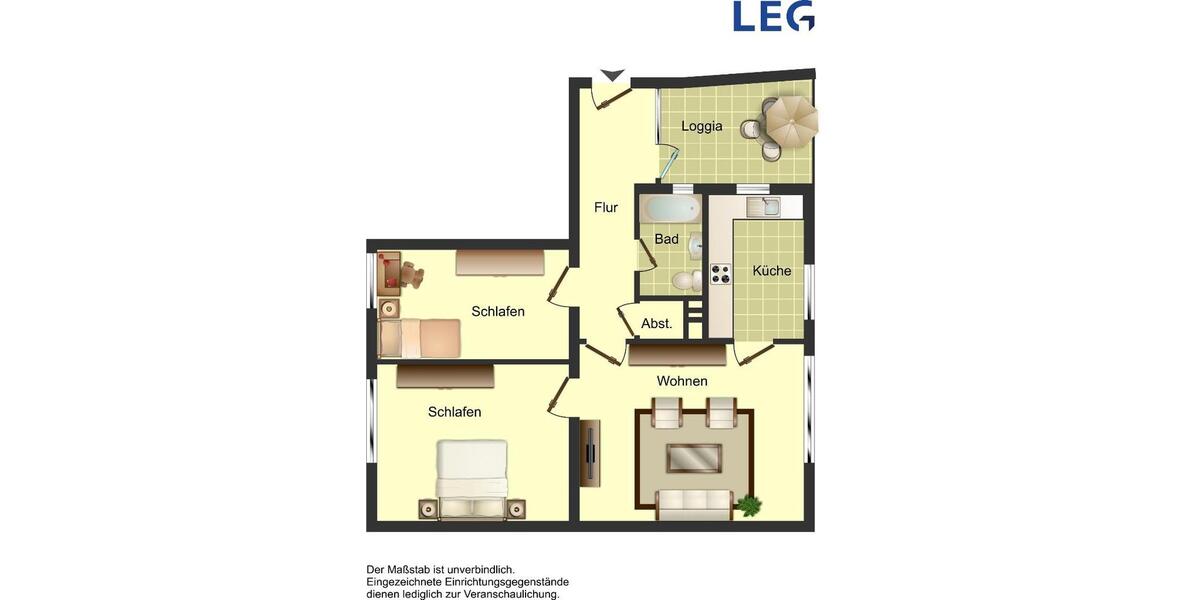 Etagenwohnung Duisburg Duisburg-Mitte - 3 Zimmer, 62 m&sup2;, 649&euro; | Angebot:24962617