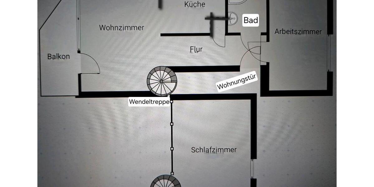 Dachgeschoßwohnung Ratingen Tiefenbroich - 3 Zimmer, 55 m&sup2;, 930&euro; | Angebot:25844828