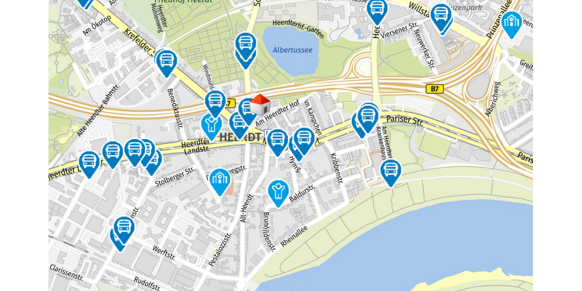 Moderne und großzügige 5 Zimmer-Wohnung über zwei Etagen mit separatem Eingang und Einbauküche - Maisonettenwohnung Düsseldorf Heerdt | Angebot:27313431