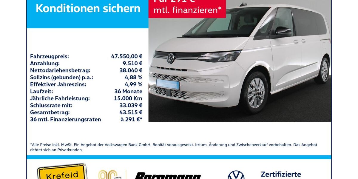 VW T7 Multivan 20.224 km 46.900 &euro; Krefeld 47803