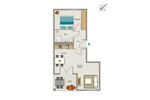 Etagenwohnung Essen Frillendorf - 2 Zimmer, 59 m&sup2;, 744&euro; | Angebot:25409528