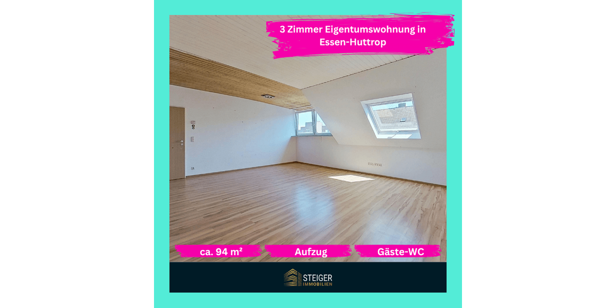 Etagenwohnung Essen Frillendorf - 3 Zimmer, 94 m&sup2;, 189.000&euro; | Angebot:27328061