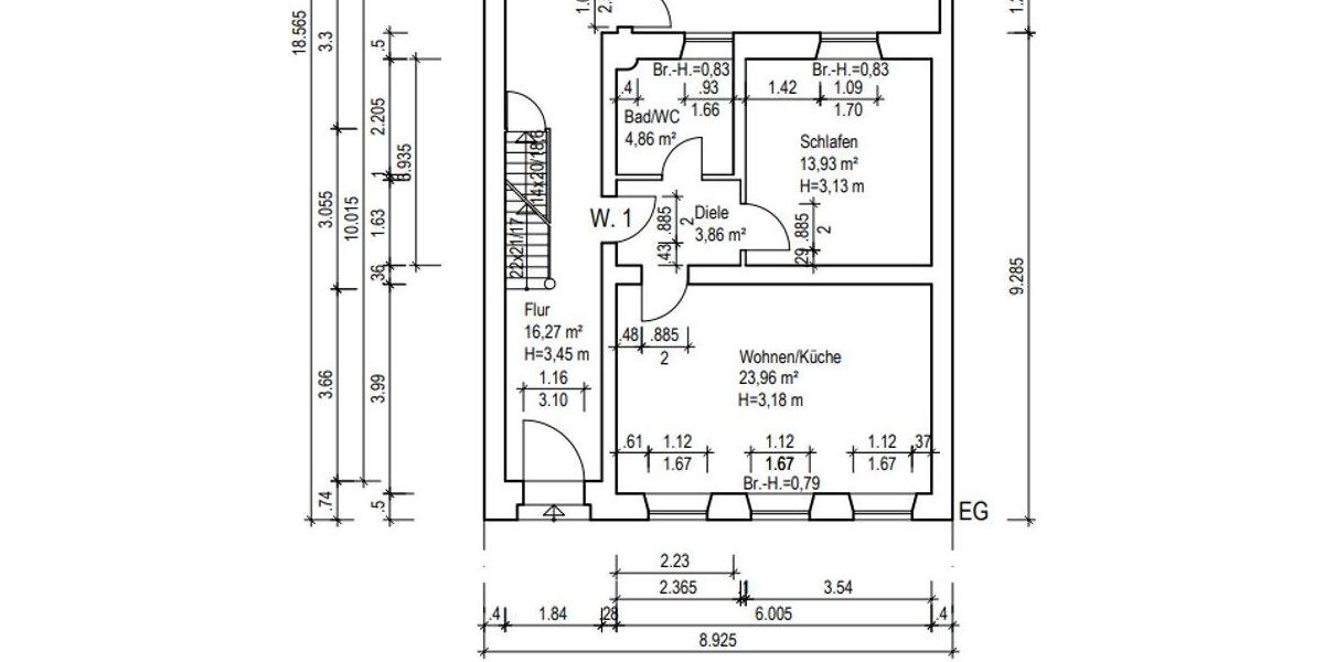 Erdgeschoßwohnung Krefeld - 2 Zimmer, 47 m&sup2;, 720&euro; | Angebot:26617941