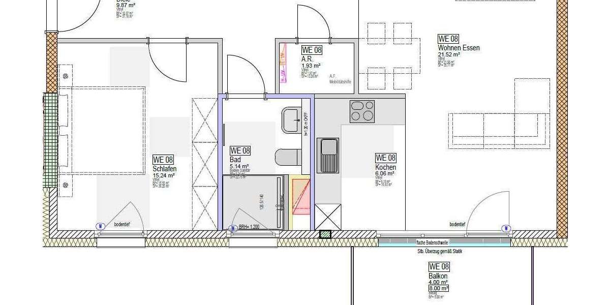 Etagenwohnung Bottrop Ebel - 2 Zimmer, 62 m&sup2;, 370&euro; | Angebot:25994343