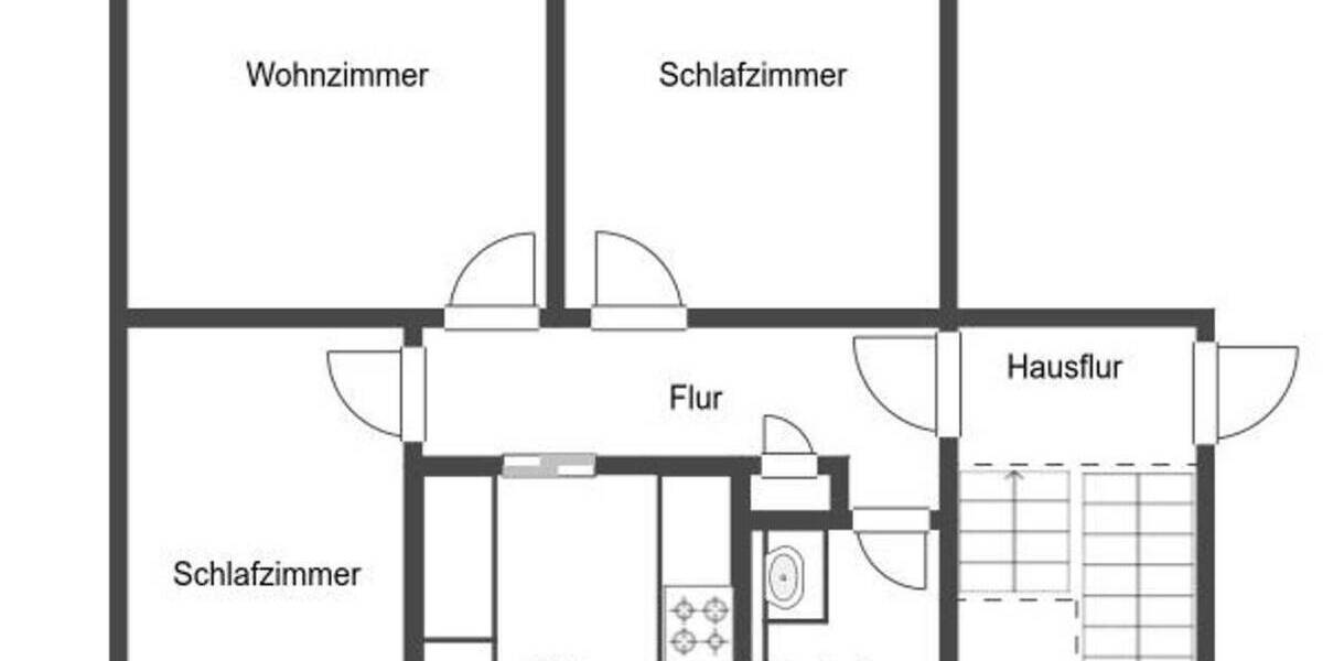 Etagenwohnung Rheinberg Ossenberg - 3 Zimmer, 65 m&sup2;, 195.000&euro; | Angebot:25735593