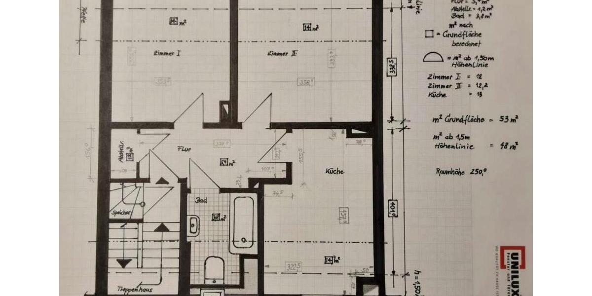 Dachgeschoßwohnung Essen Stadtbezirk III - 2 Zimmer, 53 m&sup2;, 620&euro; | Angebot:26003646