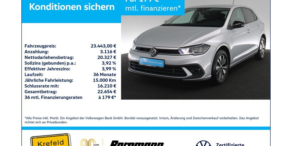 VW Polo 15.258 km 23.443 &euro; Krefeld 47803