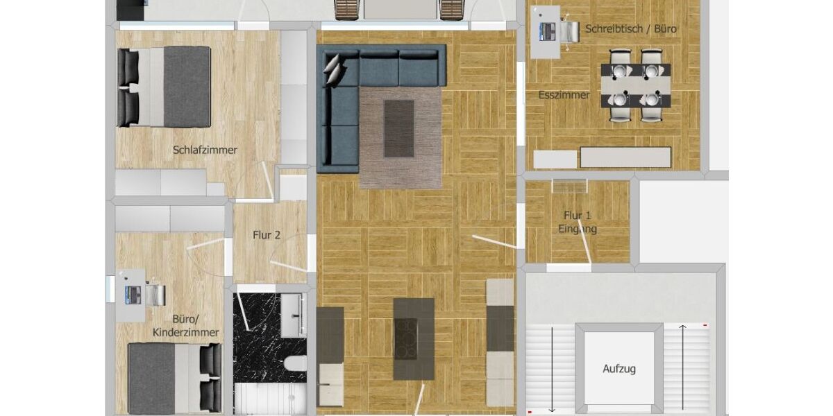 Provisionsfrei* Golzheim - wegen Auswanderung direkt vom Eigentuemer sanierte 4 Zi- Wohnung mit hochwertiger Kueche - 4- Düsseldorf Stadtbezirk 5 | Angebot:26758552