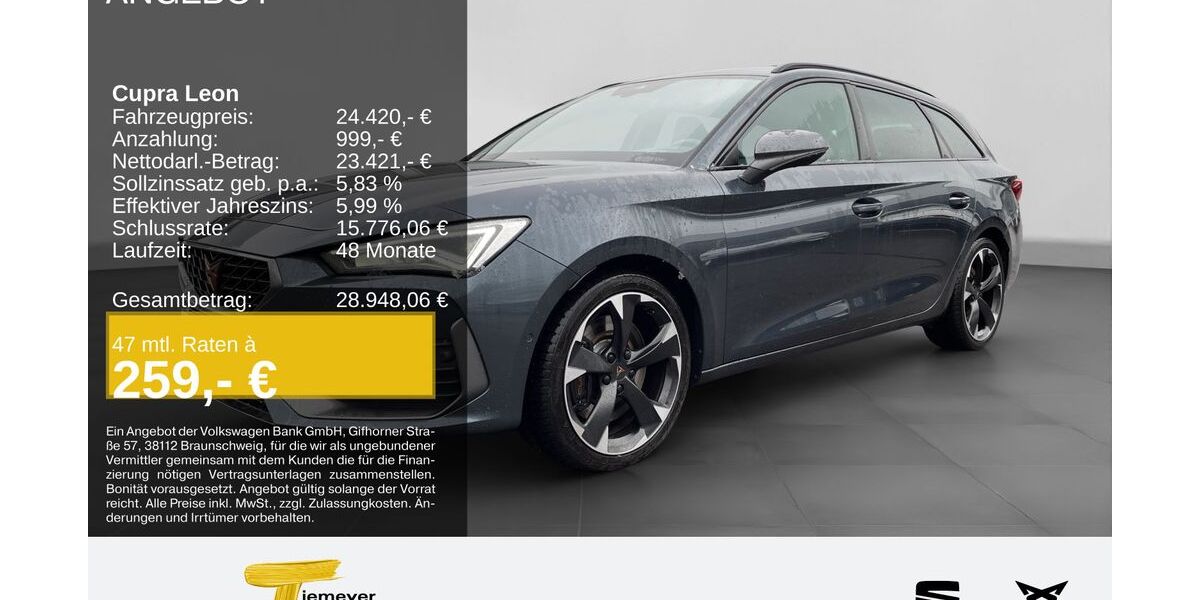 Cupra Leon 59.996 km 23.320 &euro; Duisburg 47059