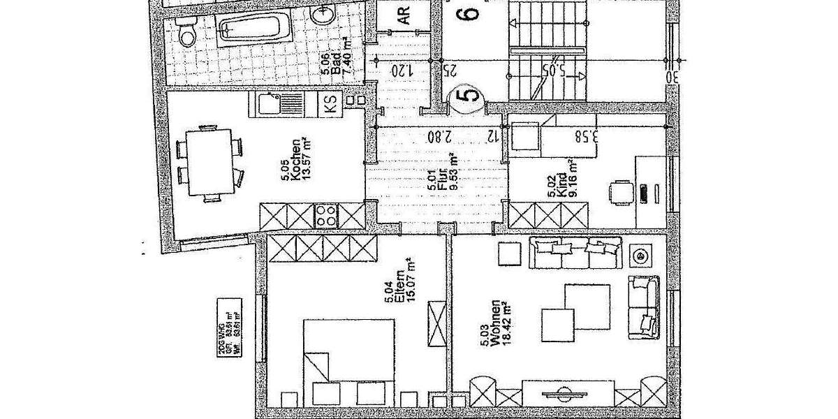 Etagenwohnung Bottrop - 3.5 Zimmer, 73 m&sup2;, 473&euro; | Angebot:25472571