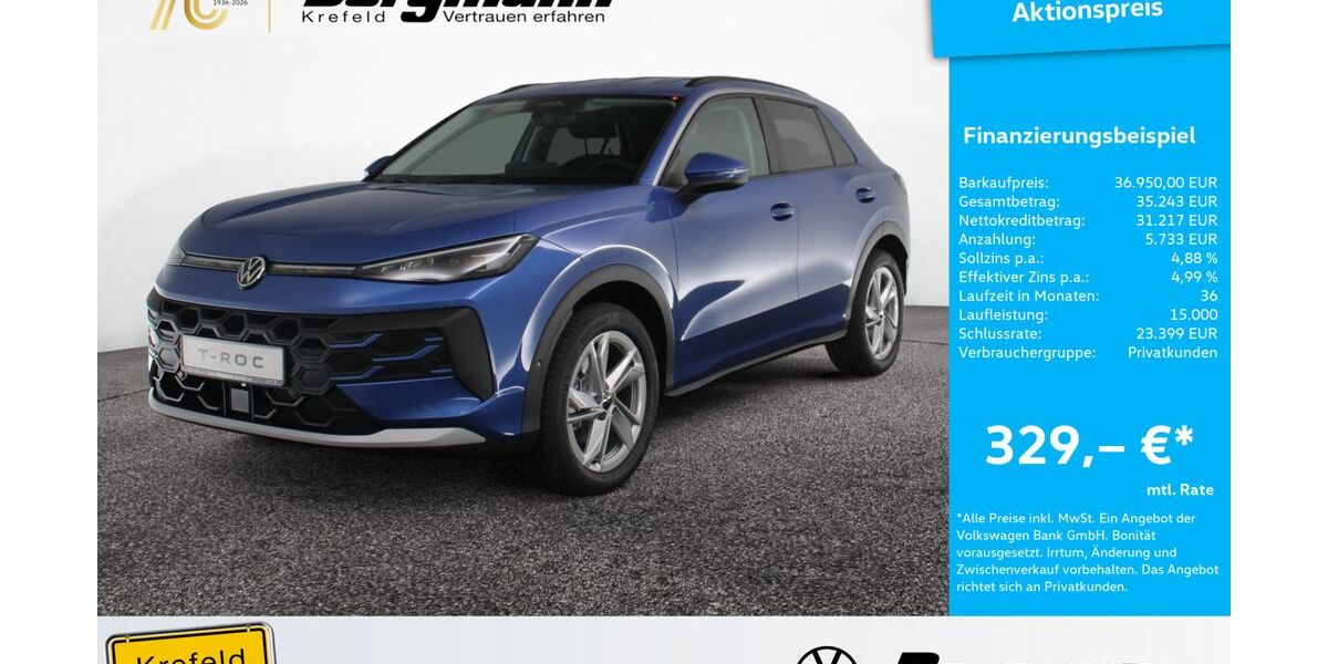 VW T-Roc 3.500 km 36.950 &euro; Krefeld 47803