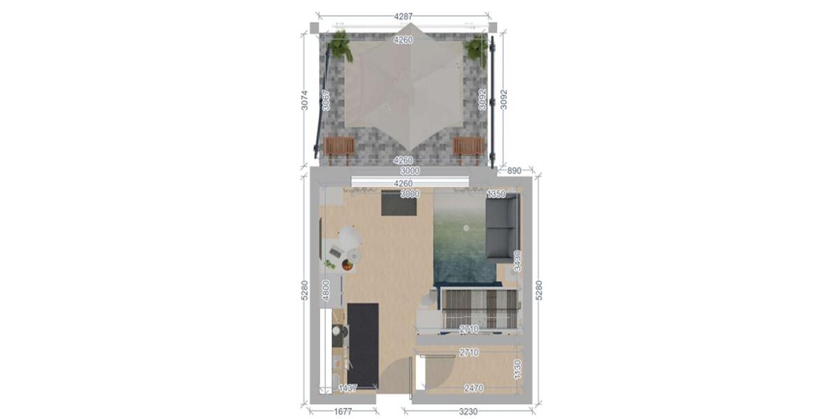Etagenwohnung Viersen Hülsdonk - 1 Zimmer, 27 m&sup2;, 380&euro; | Angebot:26697664