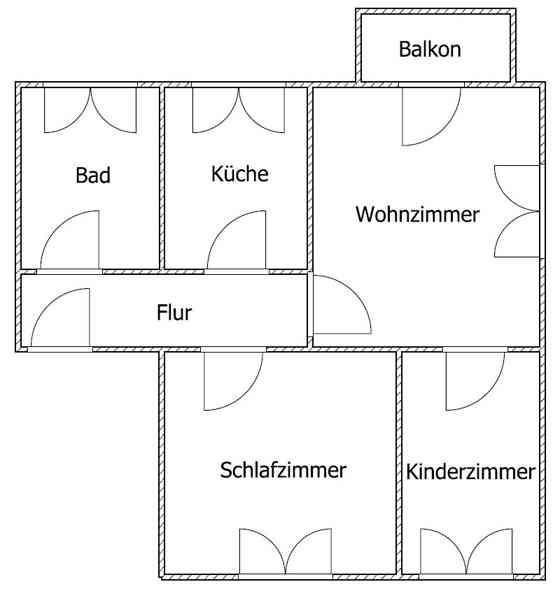 Etagenwohnung Düsseldorf Stadtbezirk 6 - 3 Zimmer, 58 m&sup2;, 605&euro; | Angebot:25712259