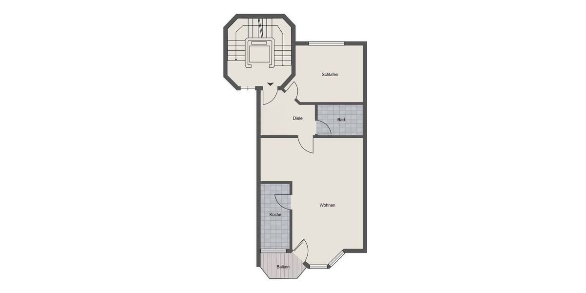 Etagenwohnung Krefeld / Stadtmitte Stadtmitte - 2 Zimmer, 55 m&sup2;, 89.000&euro; | Angebot:26569261