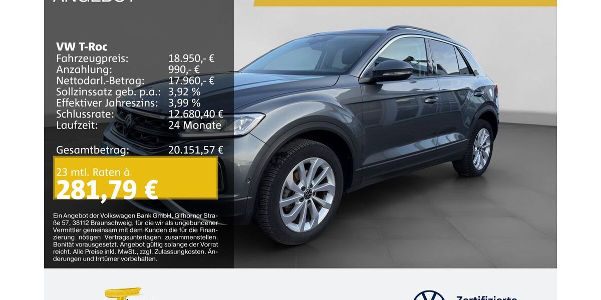 VW T-Roc 77.550 km 18.950 &euro; Duisburg 47059