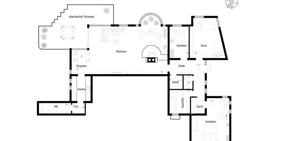 Etagenwohnung Essen Fischlaken - 4 Zimmer, 126 m&sup2;, 489.000&euro; | Angebot:26043400