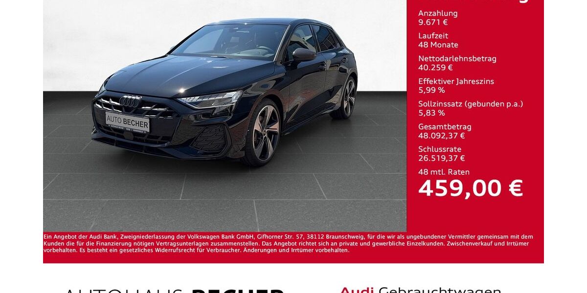 Audi A3 6.000 km 47.960 &euro; Wesel 46485