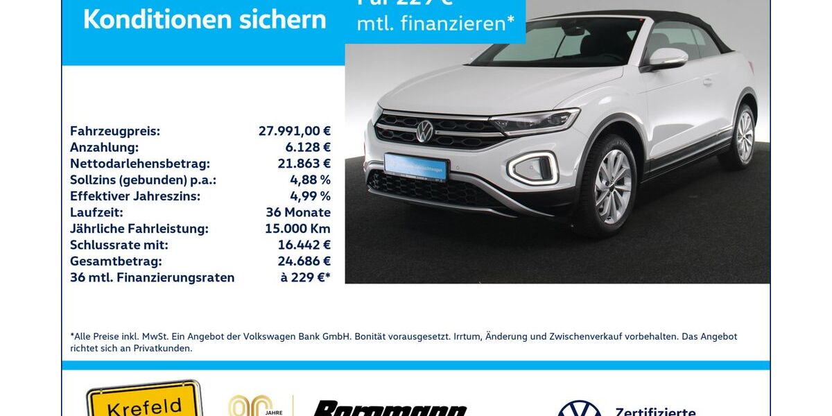 VW T-Roc 17.310 km 27.442 &euro; Krefeld 47803