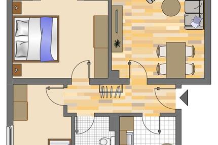 Wohnung Gelsenkirchen Gelsenkirchen-Nord - 3 Zimmer, 63 m&sup2;, 439&euro; | Angebot:22511287
