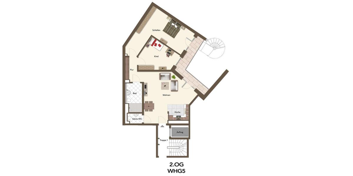 Etagenwohnung Düsseldorf Pempelfort - 3 Zimmer, 112 m&sup2;, 2.241&euro; | Angebot:23227910
