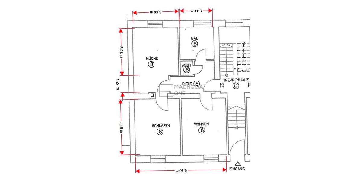 Erdgeschoßwohnung Essen Frillendorf - 2 Zimmer, 55 m&sup2;, 550&euro; | Angebot:24753465