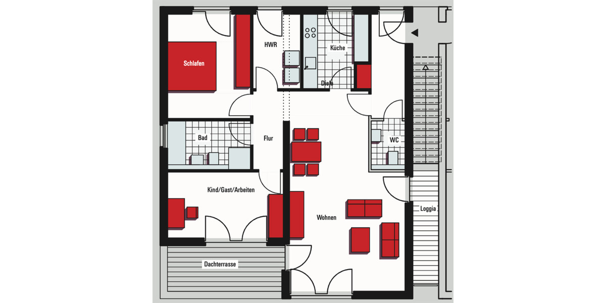 Etagenwohnung Neuss Furth-Mitte - 3.5 Zimmer, 101 m&sup2;, 1.440&euro; | Angebot:25859705