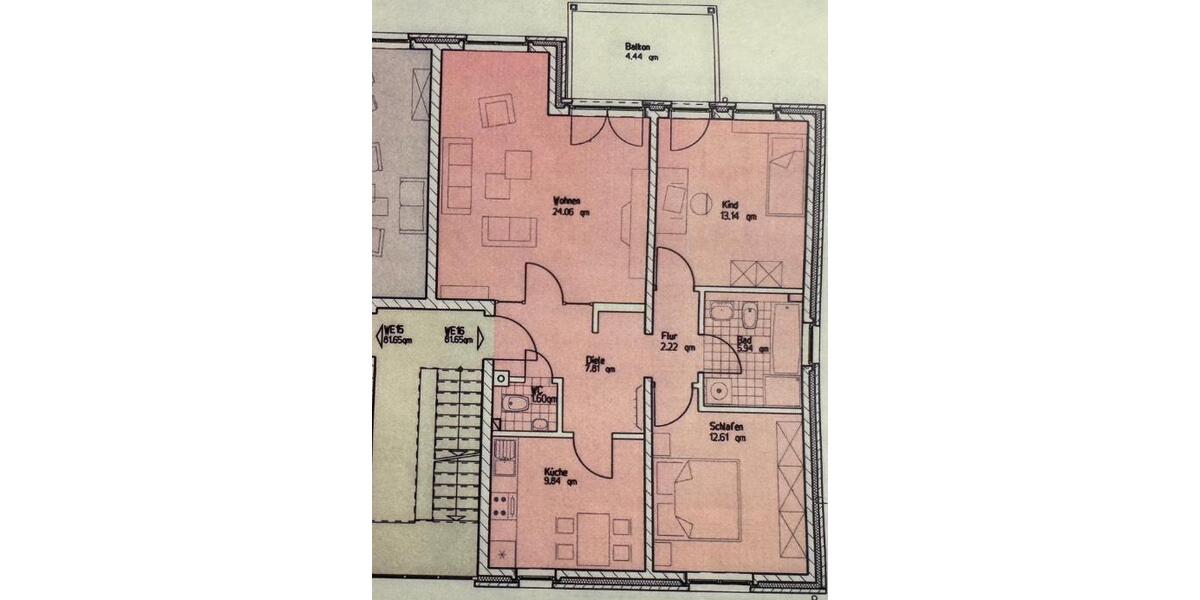 Etagenwohnung Duisburg Angerhausen - 3 Zimmer, 85 m&sup2;, 249.000&euro; | Angebot:25421079
