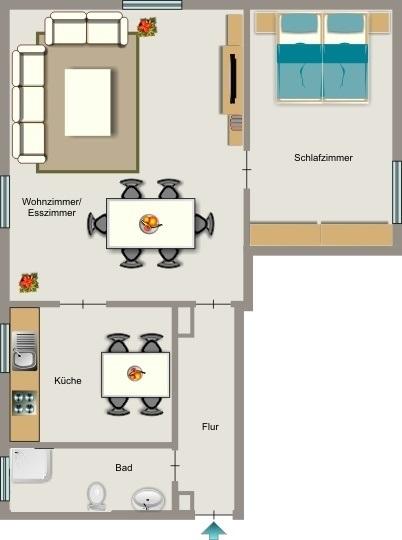 Etagenwohnung Oberhausen Rothebusch - 2 Zimmer, 39 m&sup2;, 364&euro; | Angebot:25927183