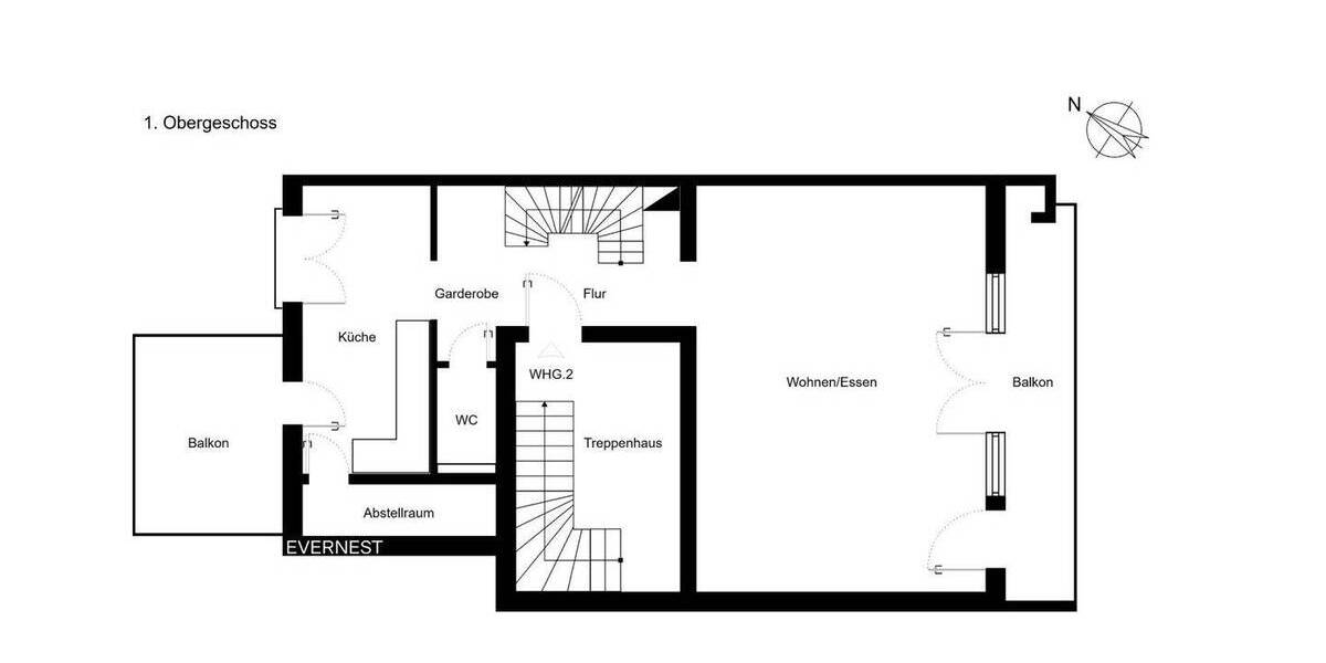 Etagenwohnung Düsseldorf Düsseltal - 2 Zimmer, 106 m&sup2;, 680.000&euro; | Angebot:25686884
