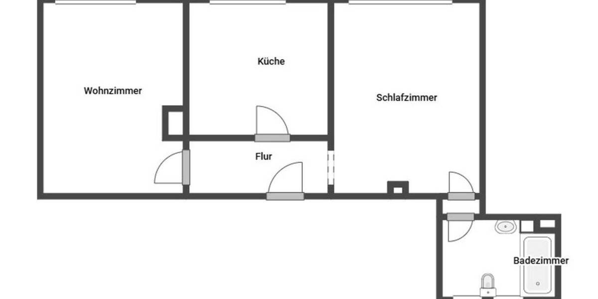 Etagenwohnung Essen Südostviertel - 2 Zimmer, 53 m&sup2;, 79.000&euro; | Angebot:26758978