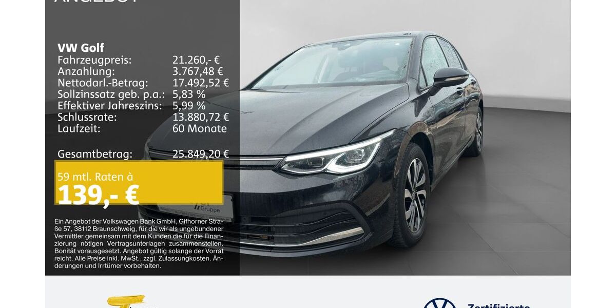 VW Golf 47.184 km 20.680 &euro; Duisburg 47059