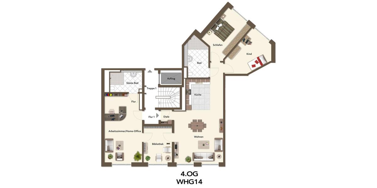 Etagenwohnung Düsseldorf Pempelfort - 5 Zimmer, 149 m&sup2;, 2.995&euro; | Angebot:25751924