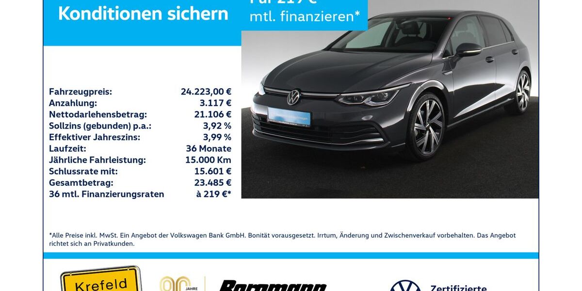 VW Golf 59.998 km 24.223 &euro; Krefeld 47803
