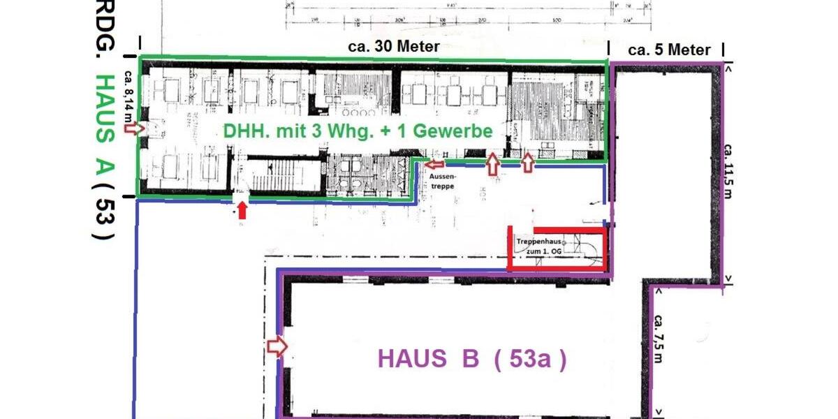 Mehrfamilienhaus, Wohnhaus Duisburg Baerl - 12 Zimmer, 375 m&sup2;, 580.000&euro; | Angebot:24442929