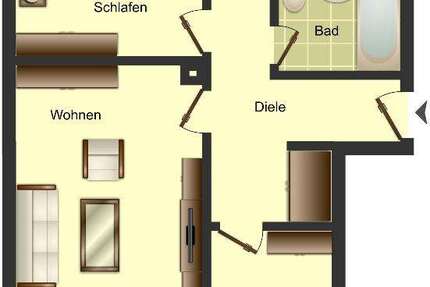 Wohnung Ratingen West - 3 Zimmer, 68 m&sup2;, 759&euro; | Angebot:26729483