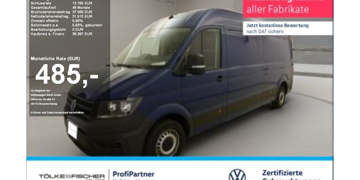 VW Crafter 7.551 km 32.999 &euro; Krefeld 47805