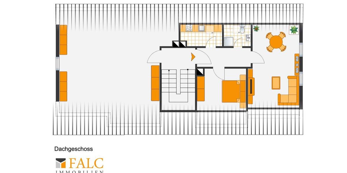 Dachgeschoßwohnung Heiligenhaus - 2 Zimmer, 41 m&sup2;, 405&euro; | Angebot:24780673
